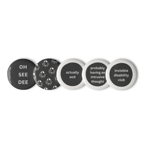 OCD Pin Buttons (Black)