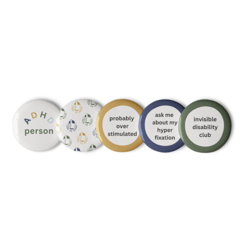 ADHD Pin Buttons (Colour)